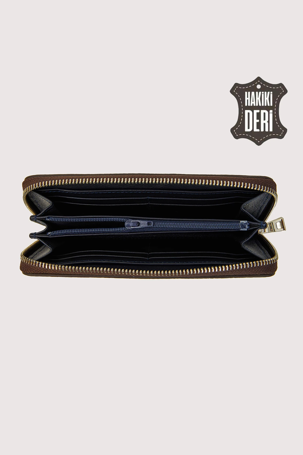Hakiki Deri Kadın Büyük Boy Fermuarlı Cüzdan SMR5108 - Simore