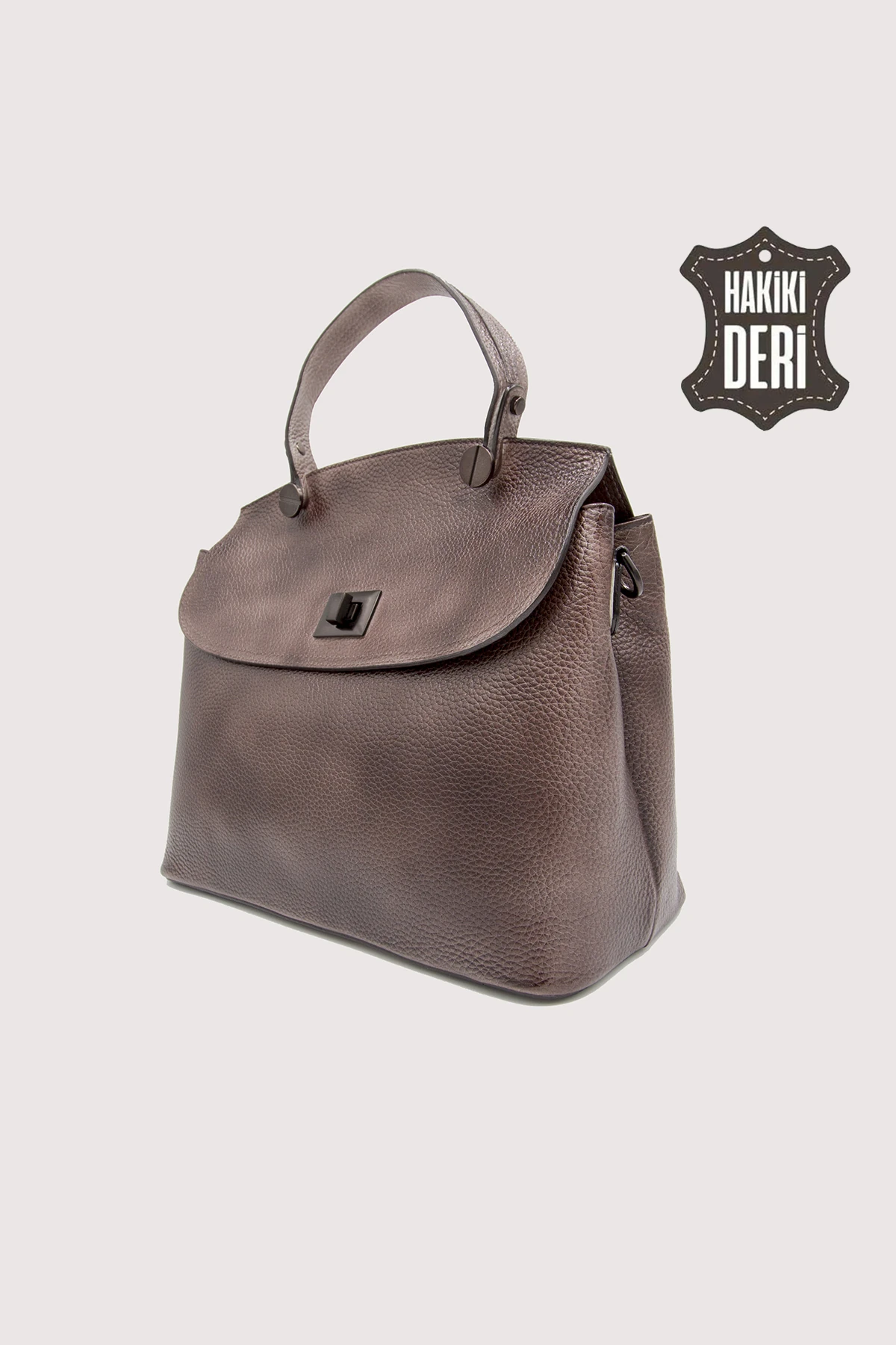 Vintage Hakiki Deri El Boyaması Kadın Kol Çantası SMR9069