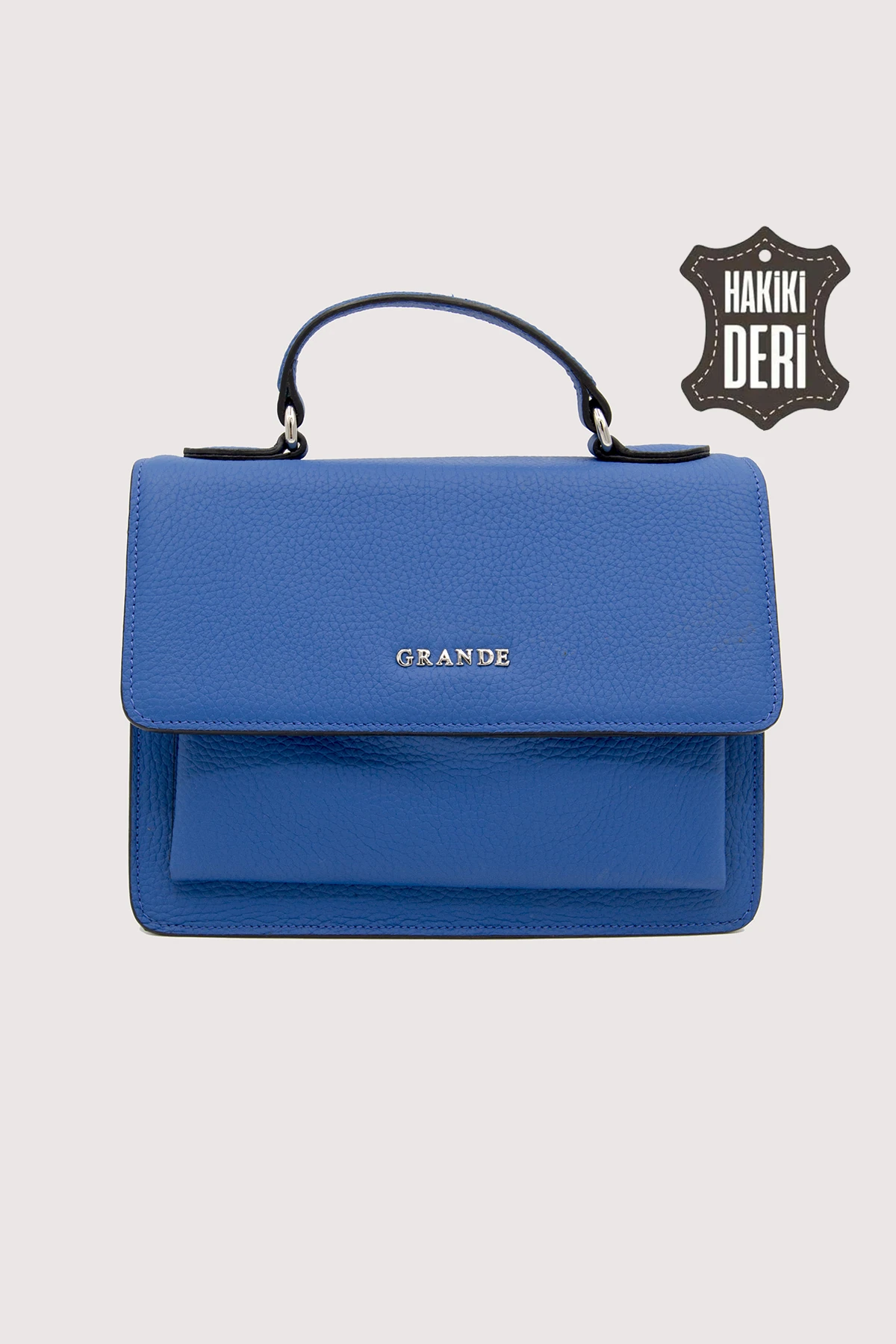 Hakiki Deri Kadın El Çantası Uzun Askılı SMR9022 - Mavi