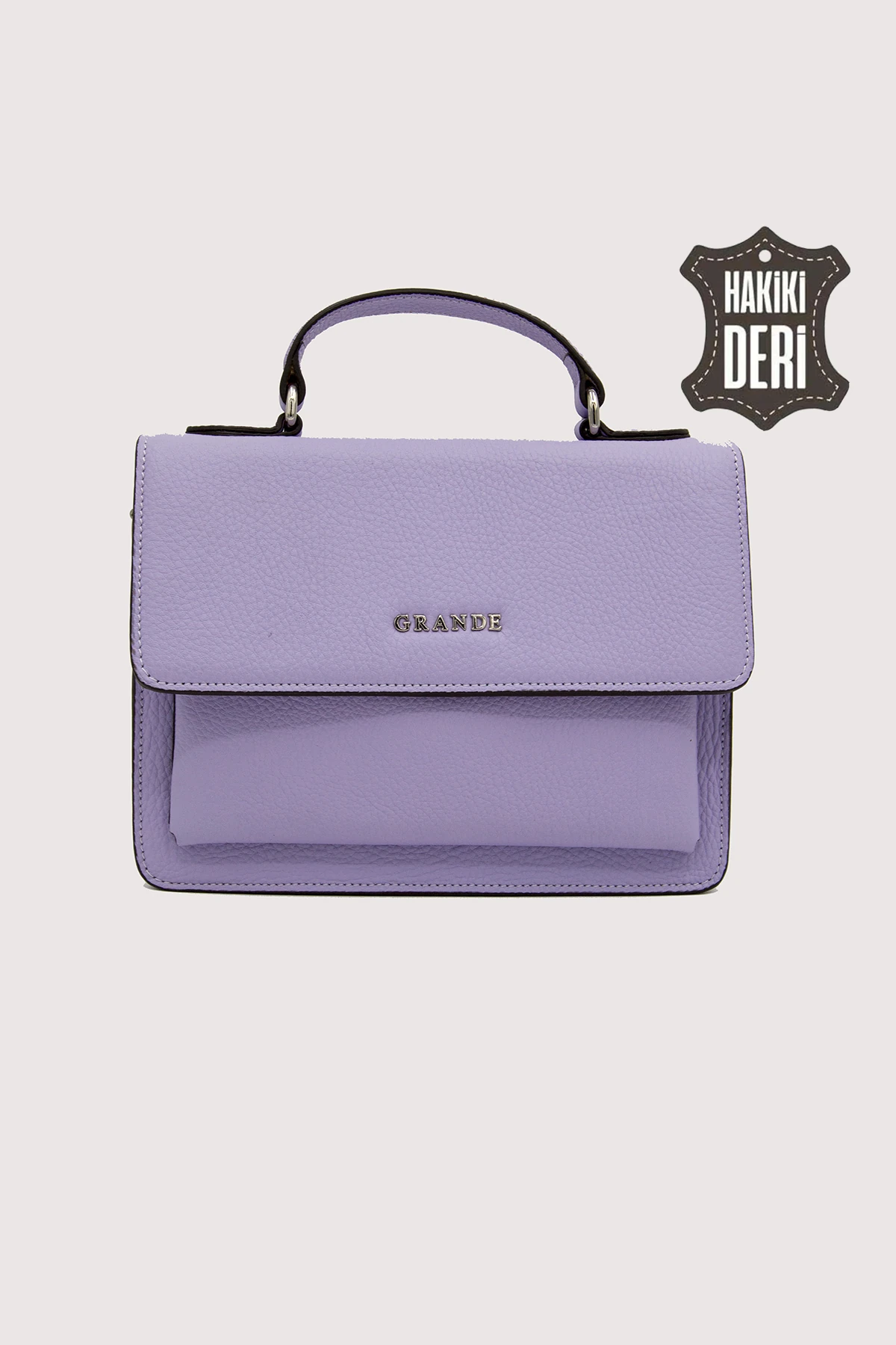 Hakiki Deri Kadın El Çantası Uzun Askılı SMR9022 - Lila
