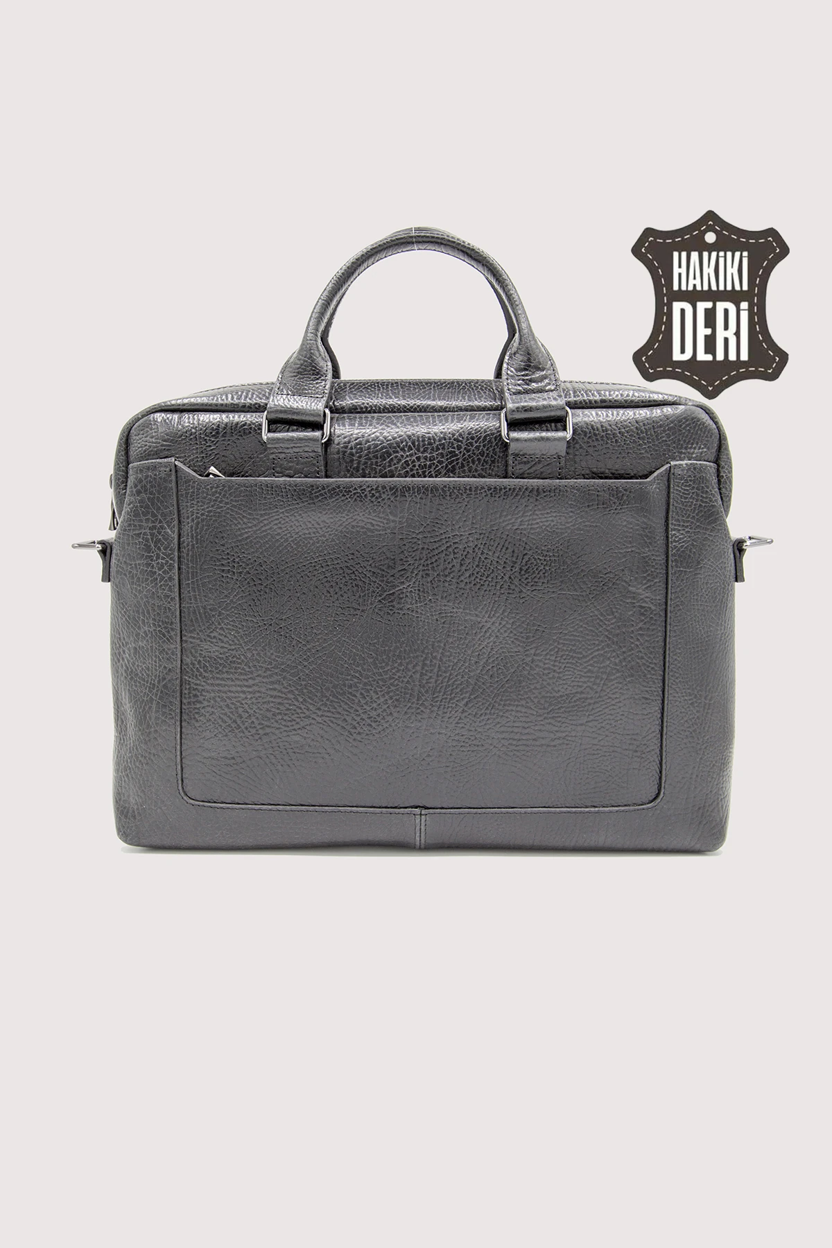 Hakiki Deri Laptop Evrak Çantası SMR7644 - Simore - Siyah Floter