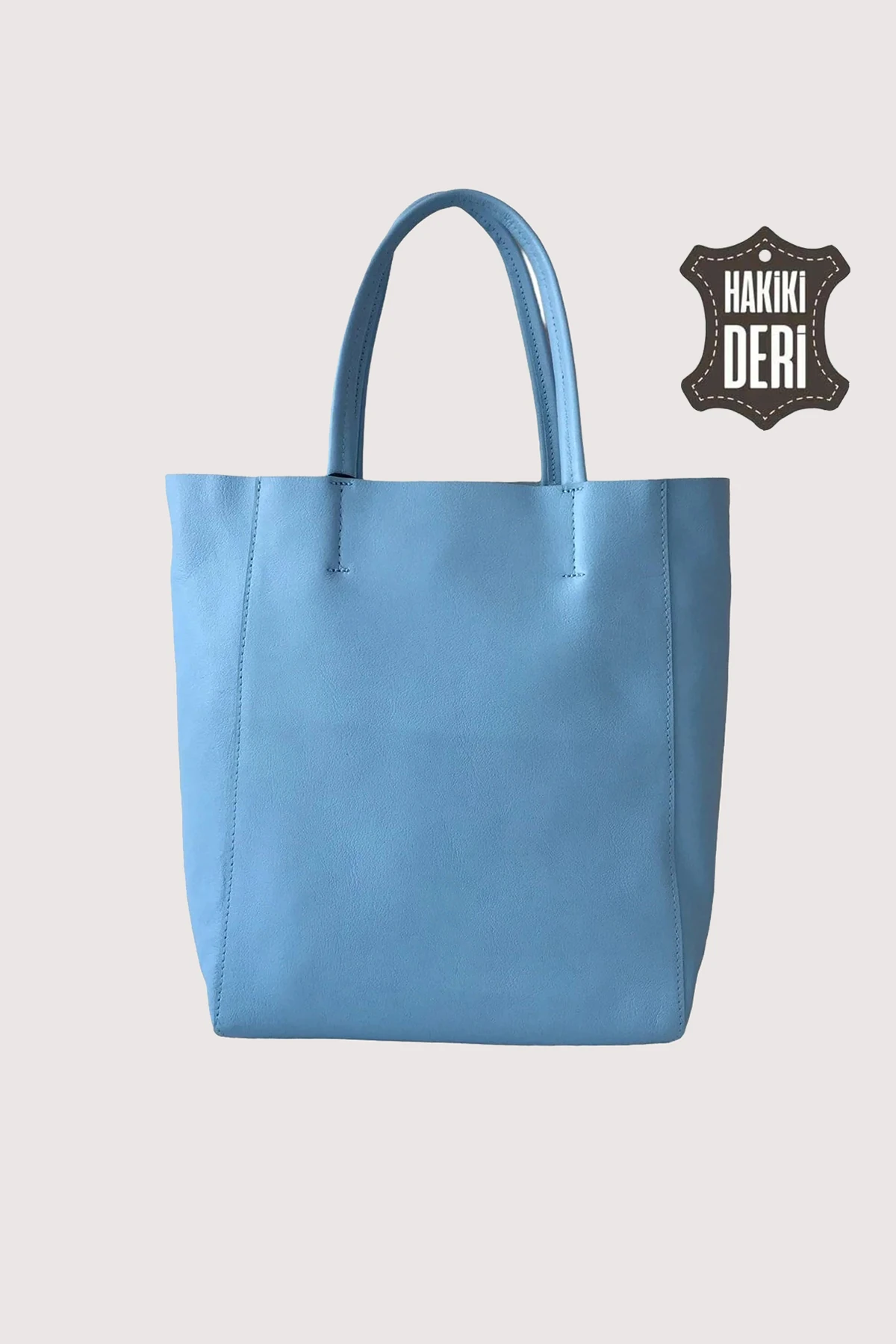 Hakiki Deri Kadın El Çantası SMR8751 - Mavi