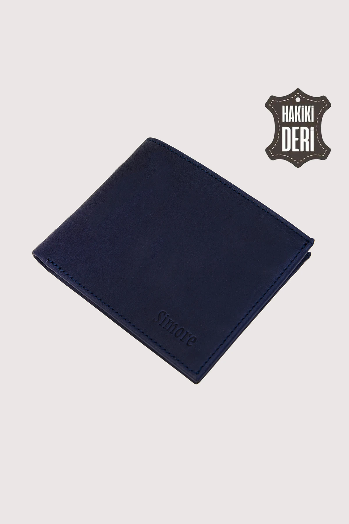 Hakiki Deri Erkek Cüzdan Lacivert SMR2004 - Simore - Lacivert