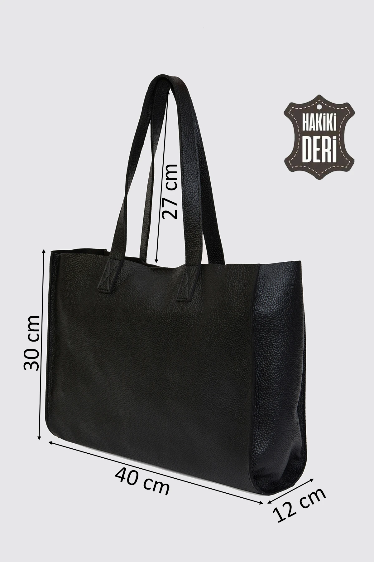 City Tote Hakiki Deri Omuz Çantası SMR9182