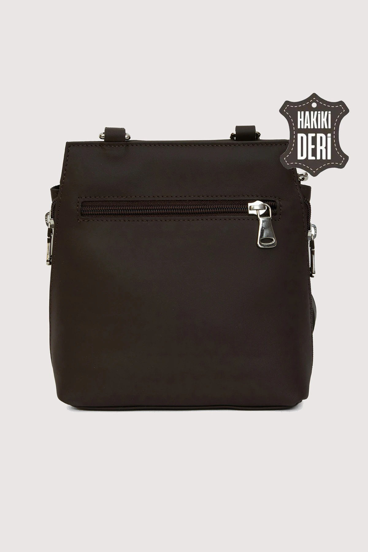 Hakiki Deri Kadın Deri Omuz Çantası Siyah SMR562 - Simore