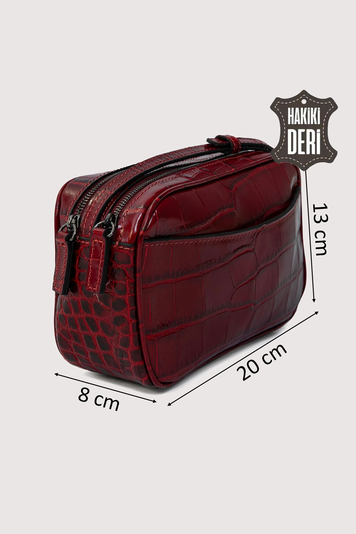 Hakiki Deri Kadın Çapraz Omuz Çantası SMR8975