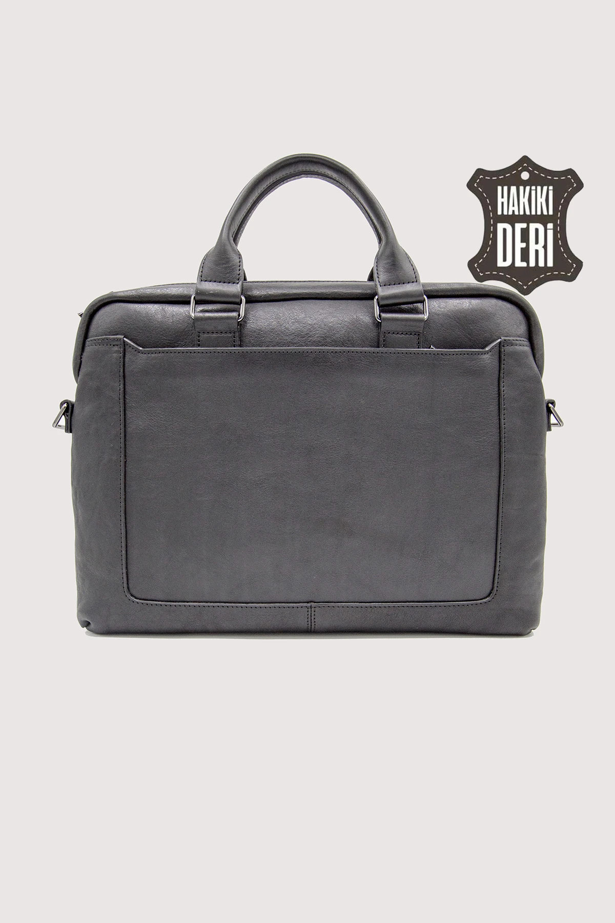 Hakiki Deri Laptop Evrak Çantası SMR7644 - Simore - Siyah