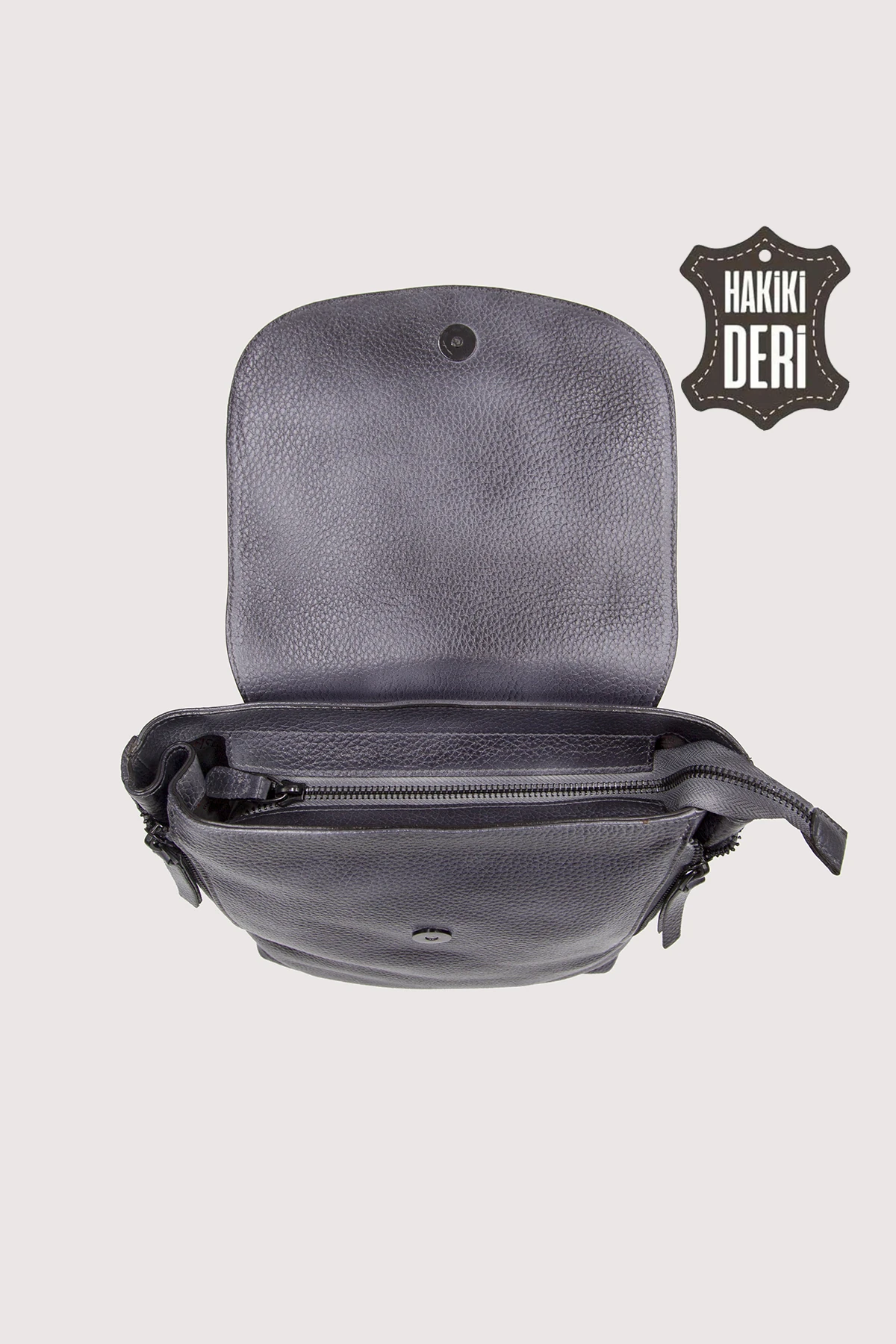 Vintage Hakiki Deri El Boyaması Kadın Sırt Çantası SMR9075