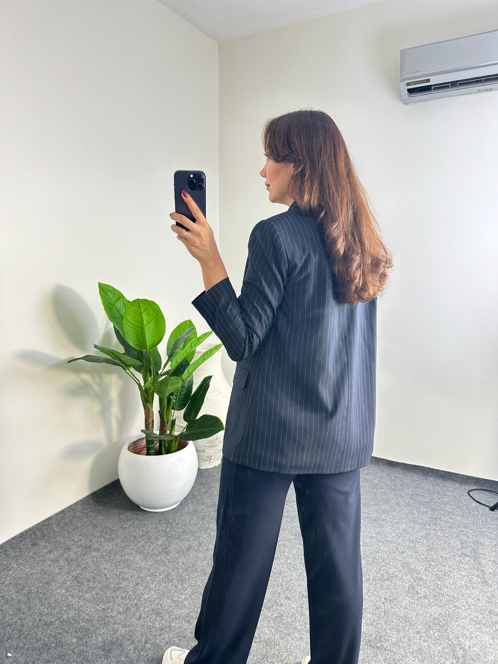 MANGO ÇİZGİLİ BLAZER CEKET
