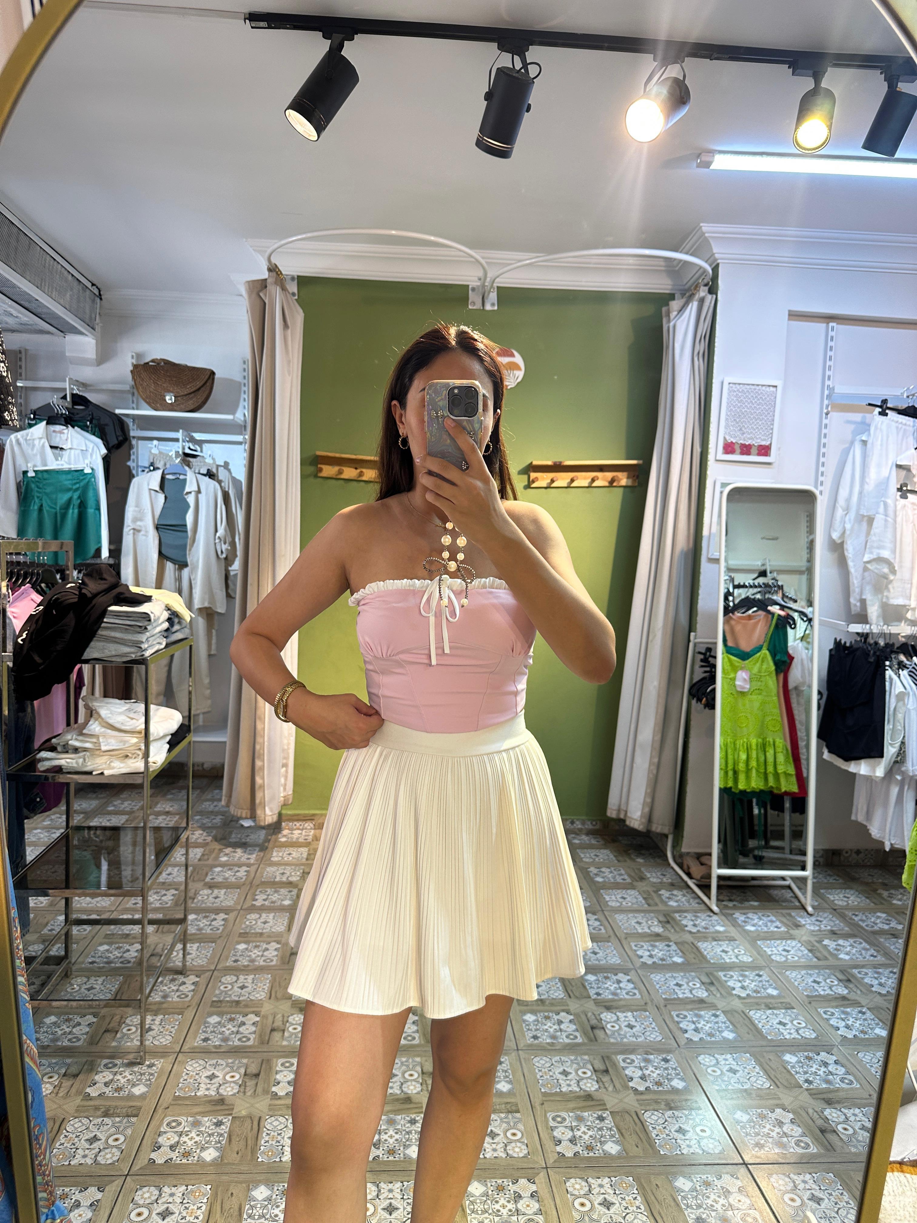 BÜZGÜLÜ STRAPLEZ CROP