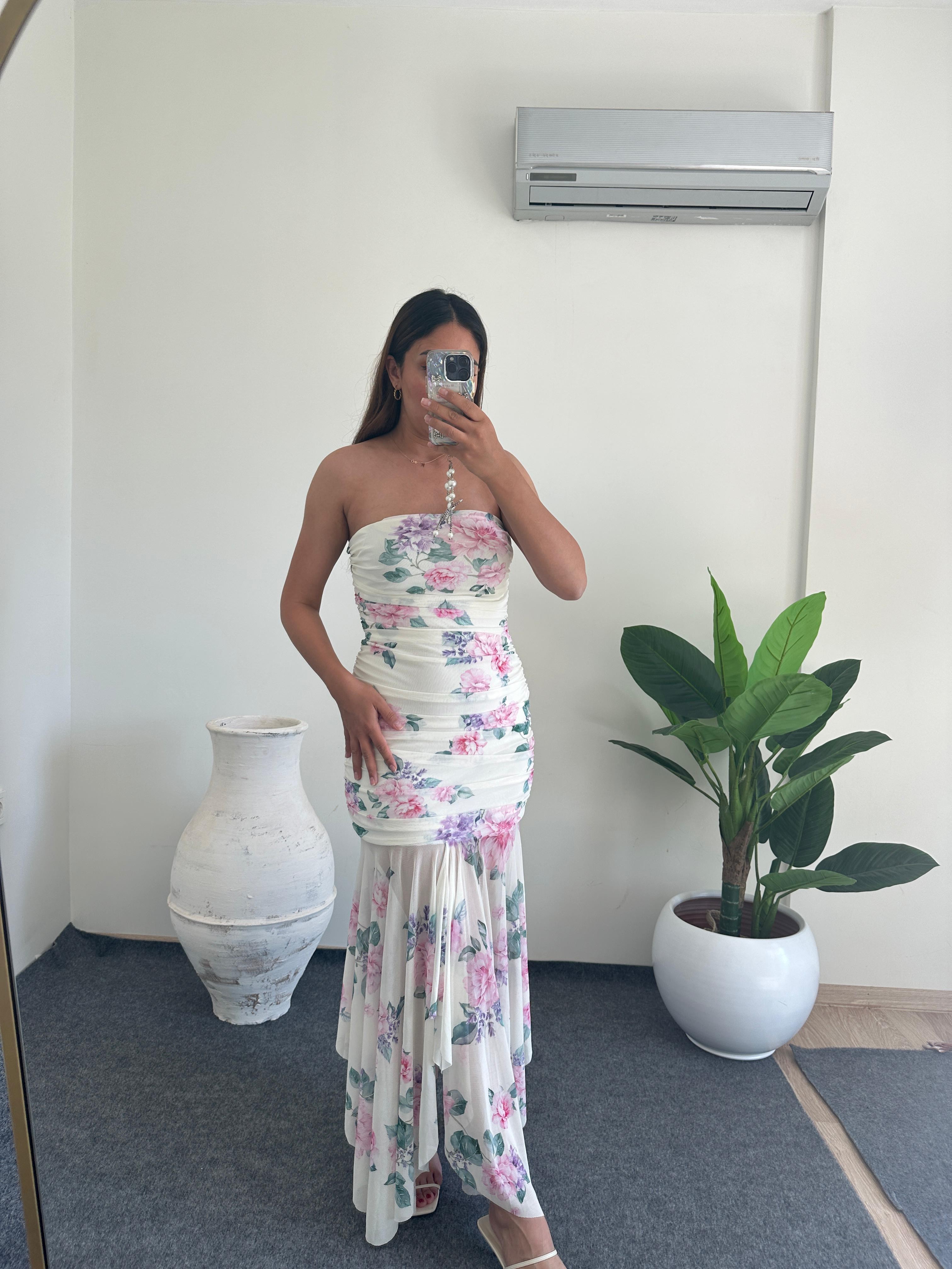 DRAPE DETAYLI ELBİSE