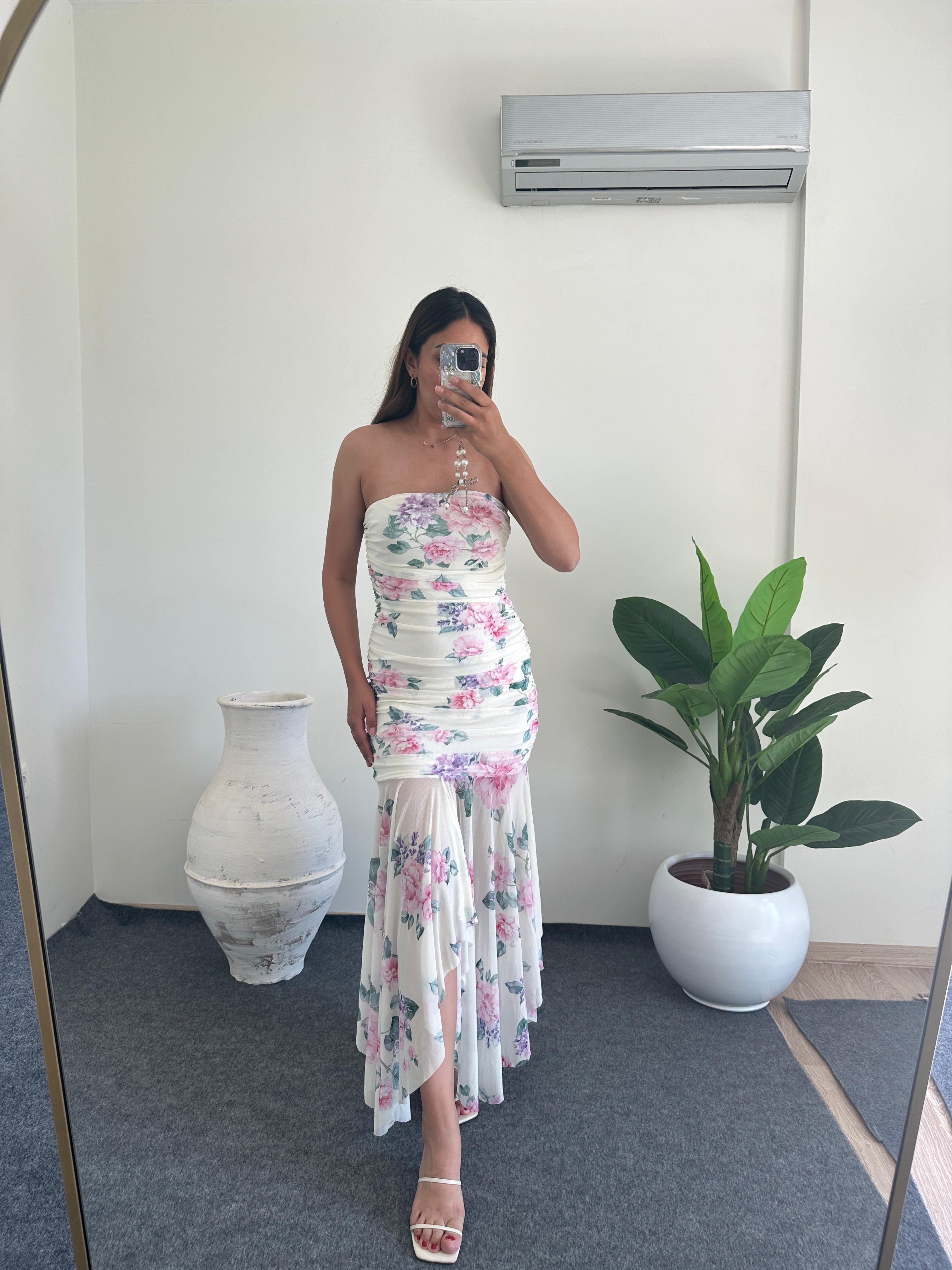DRAPE DETAYLI ELBİSE