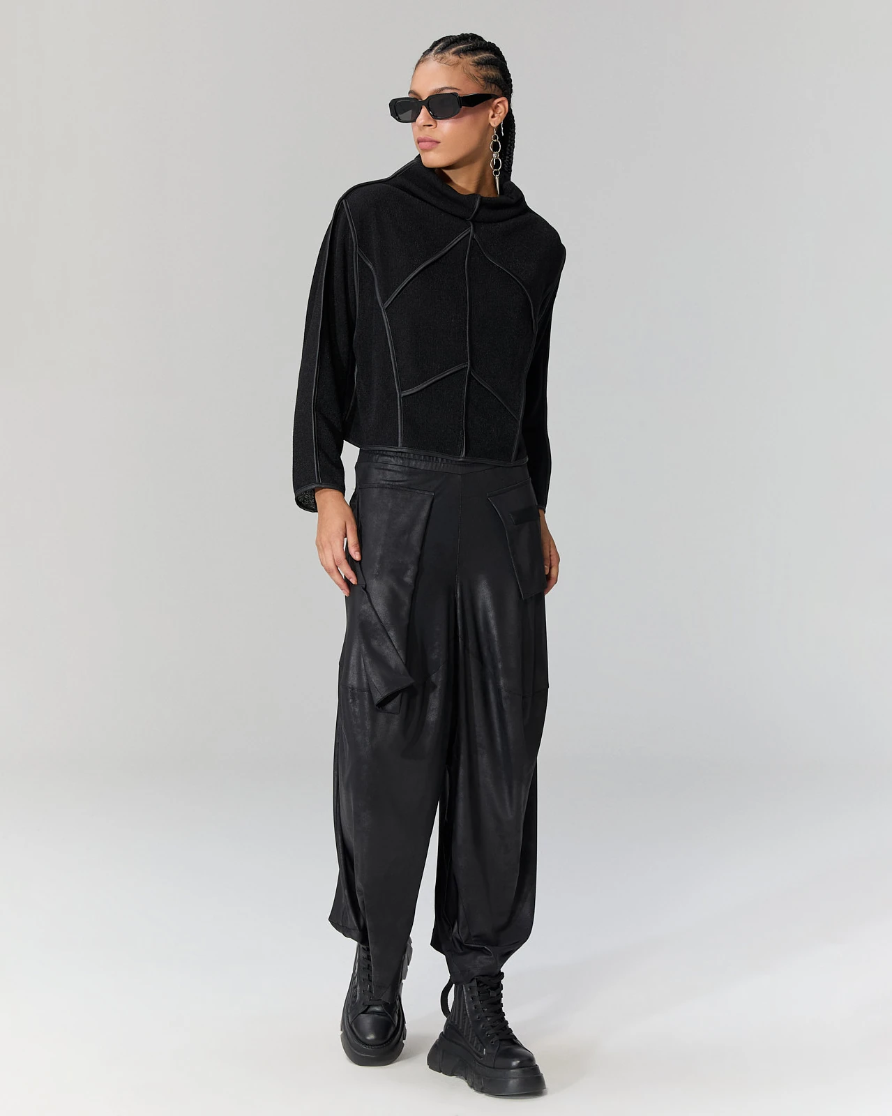 Deri Görünümlü Şalvar