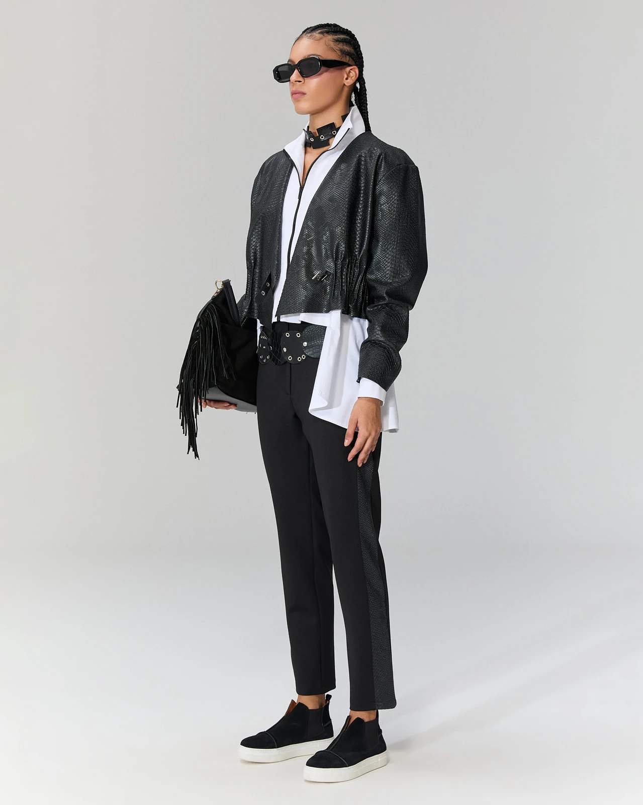 Fermuarlı Deri Ceket