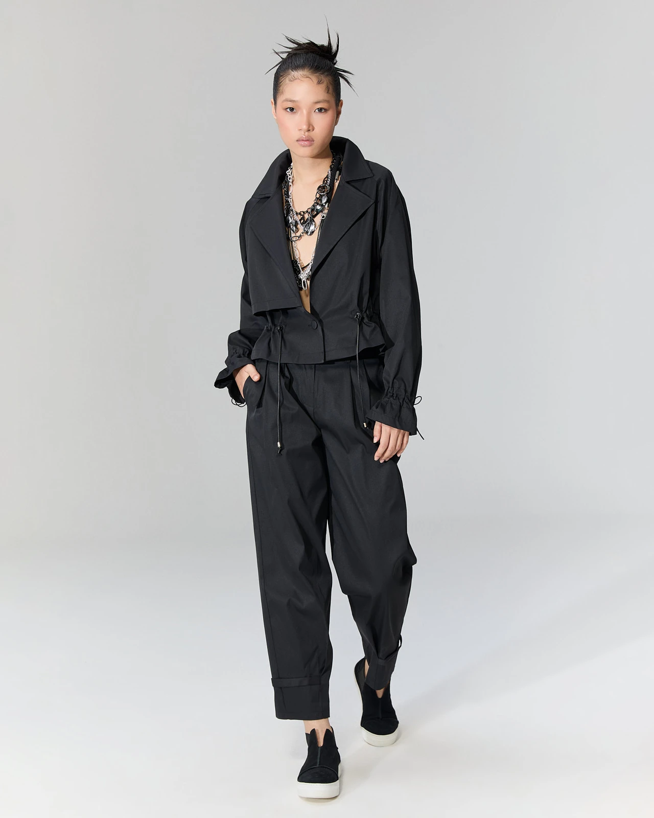 Büzgülü Kısa Ceket