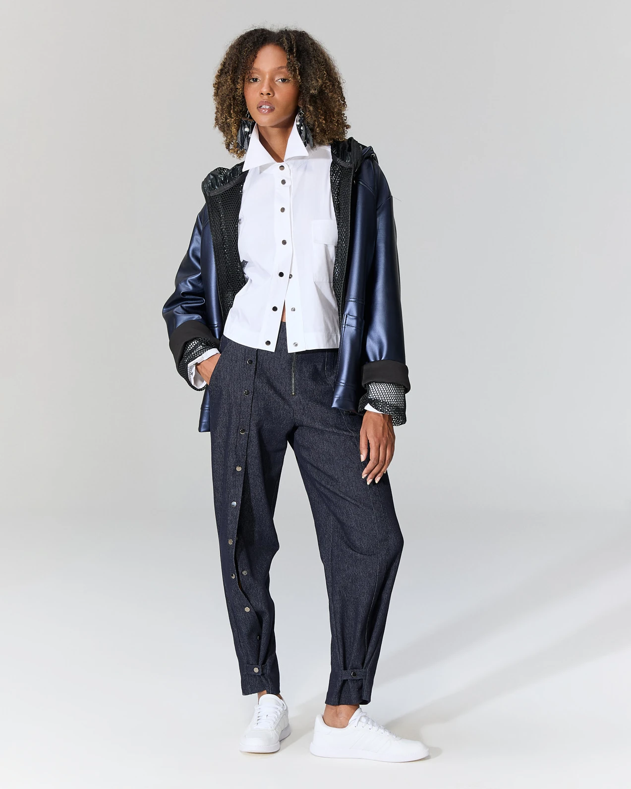 Çıtçıtlı Denim Pantolon