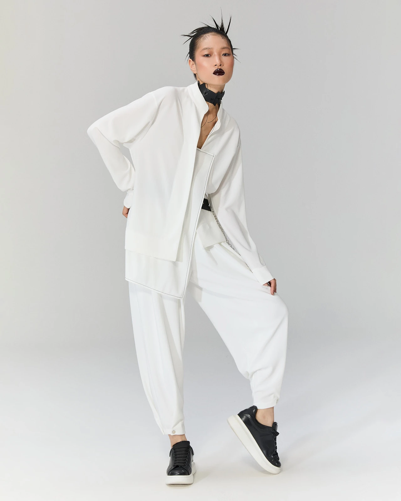 Bebe Yaka Detaylı Bluz - Beyaz