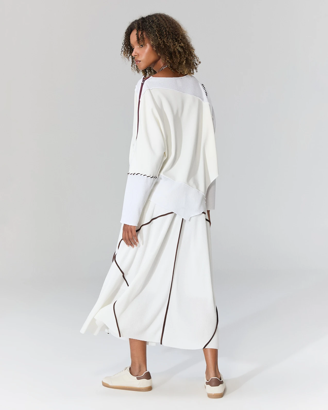 Fermuarlı Asimetrik Triko