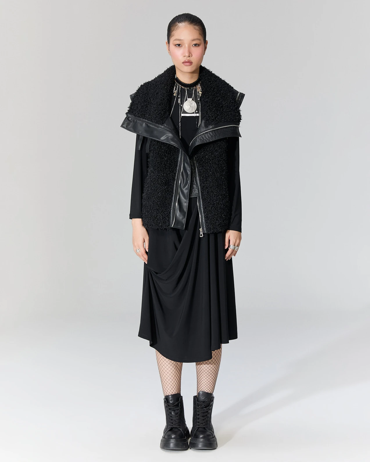 Peluş Yelek - Siyah