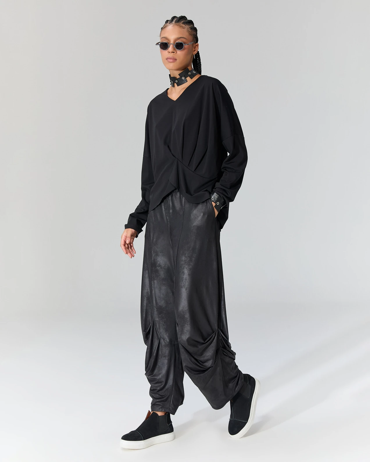 V Yaka Asimetrik Bluz