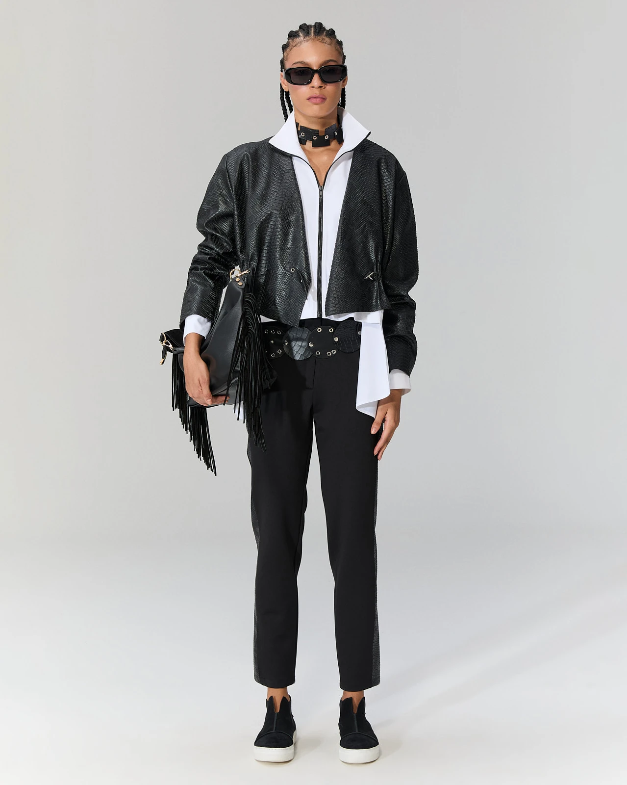 Fermuarlı Deri Ceket