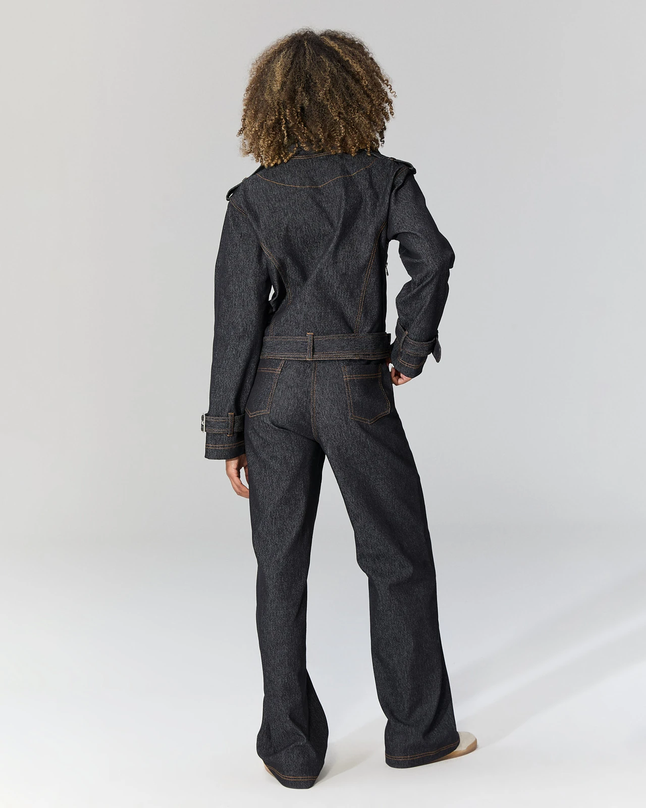 Fermuarlı Denim Ceket