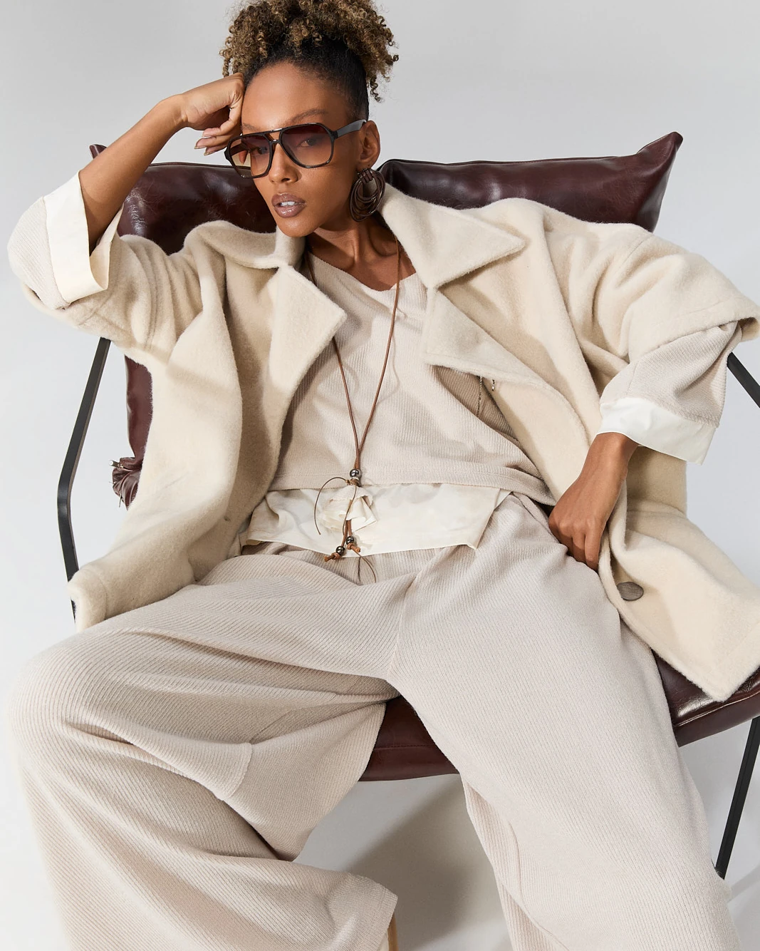 Truvakar Kollu Peluş Ceket