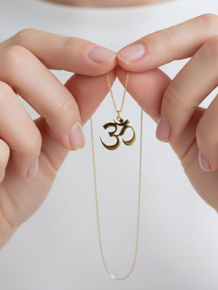 925 Gümüş OM Kolye
