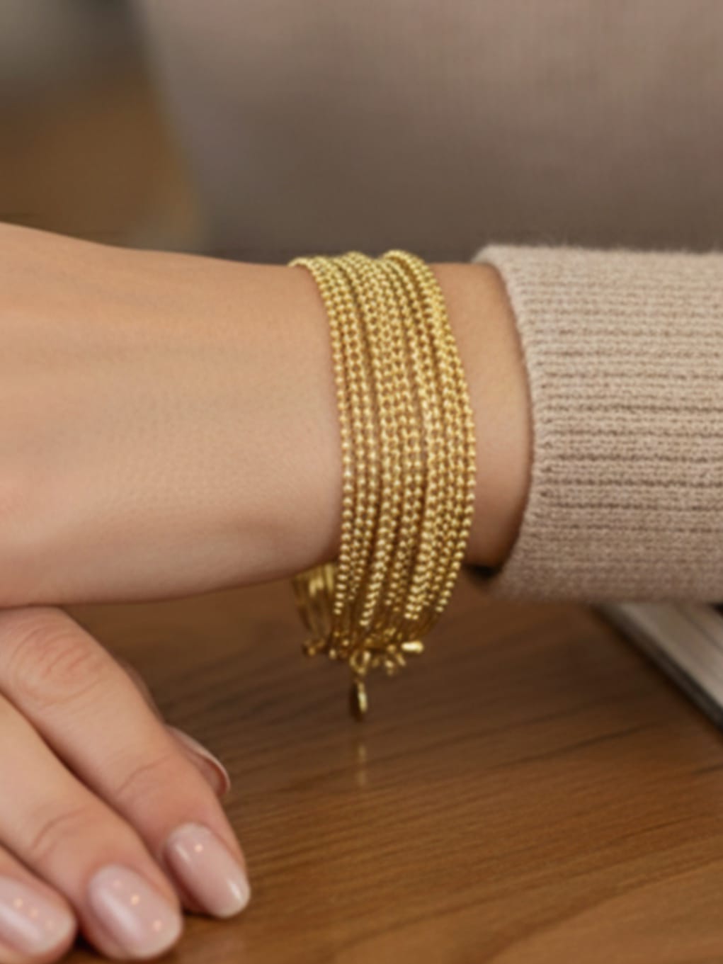 925 Ayar Gümüş 12 Zincirli ROPE CASCADE Bileklik