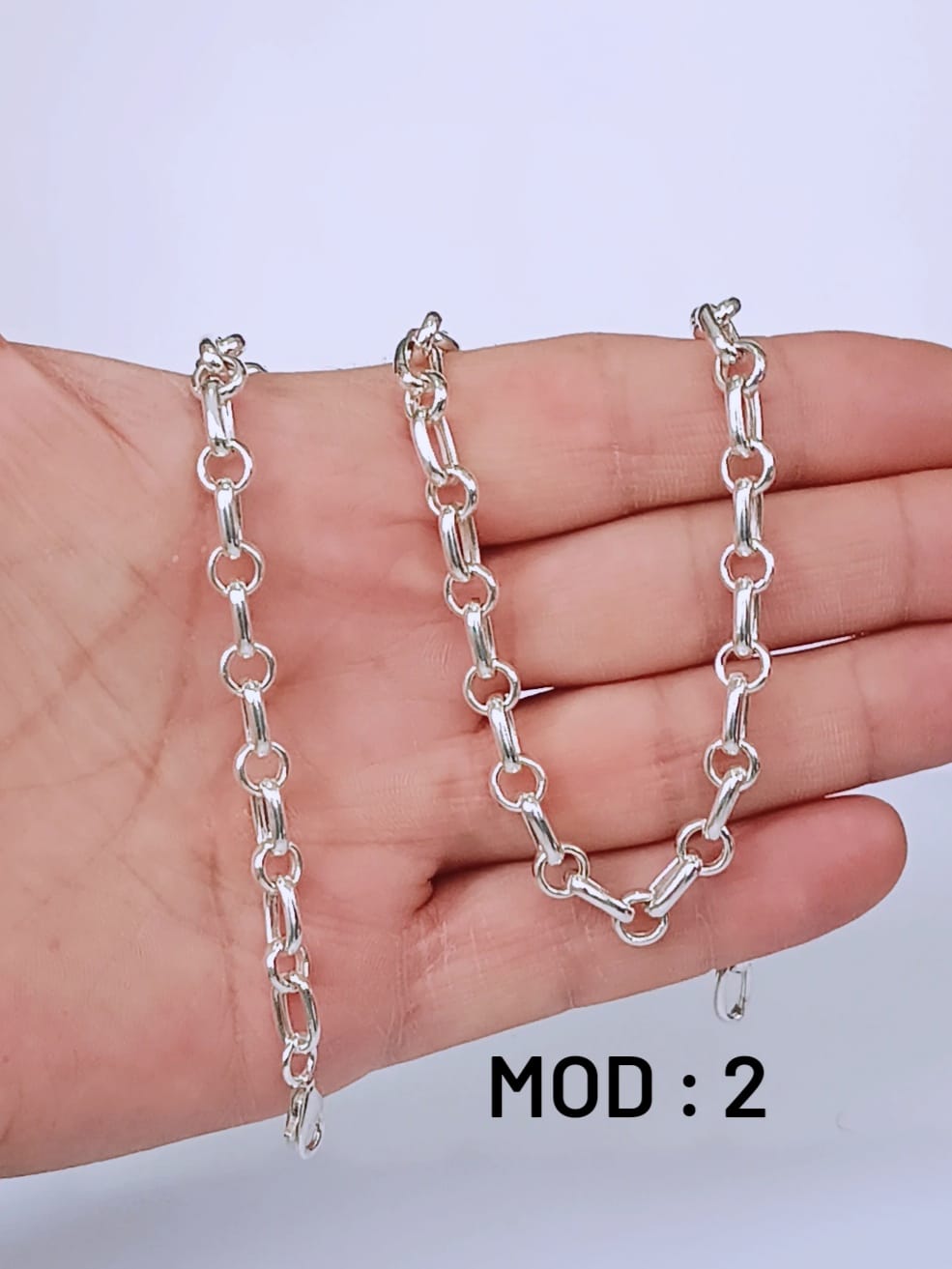 925 Ayar Gümüş Özel Yapım Katmanlı  Halkalı Kalın  Fors Zincir Kolye 