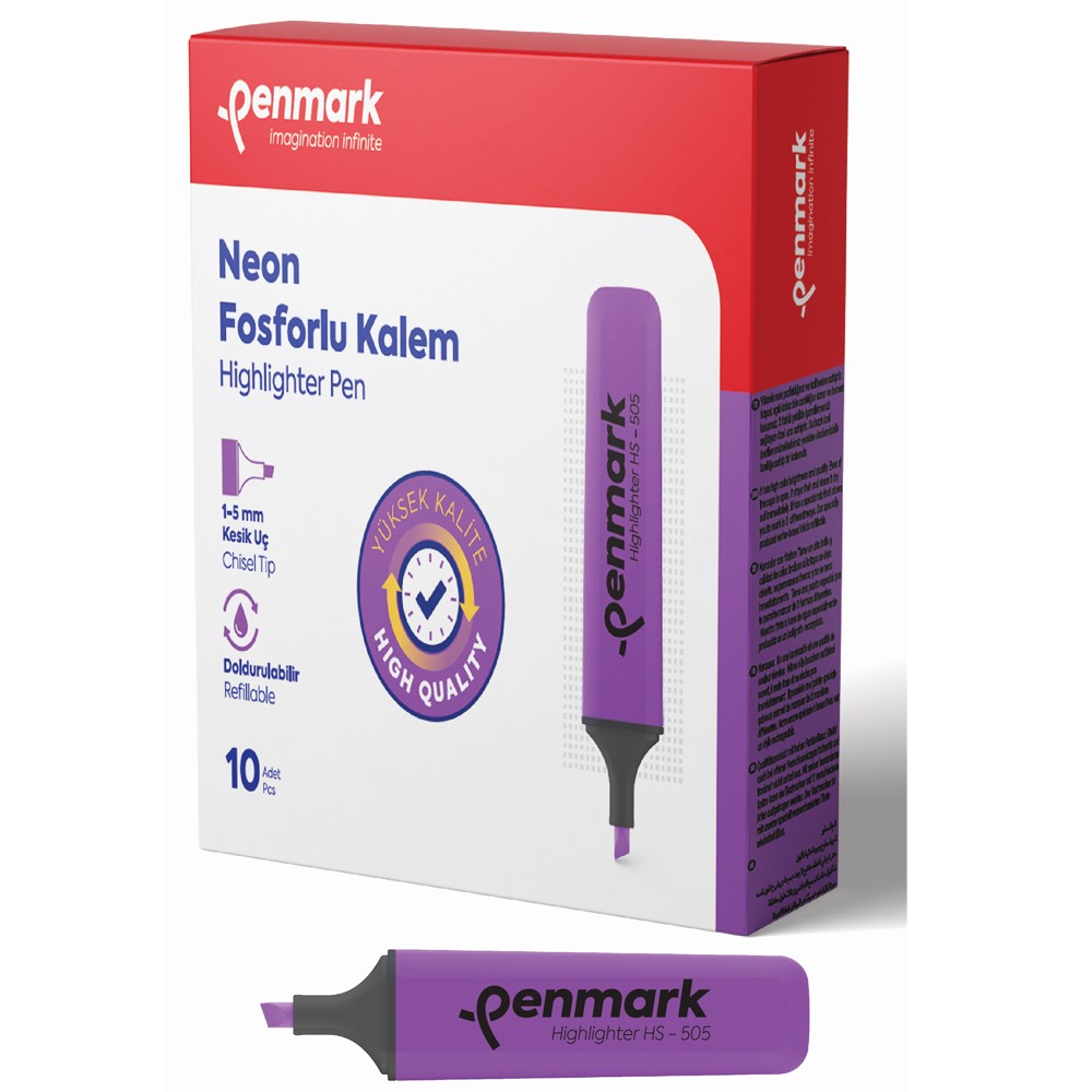 Penmark Fosforlu Kalem Neon Lila HS-505 05