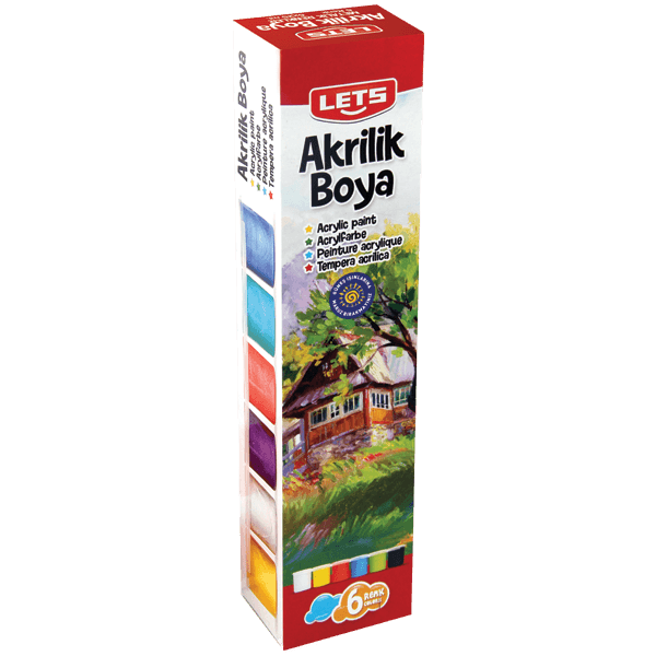 Lets Akrilik Boya 6 LI 25 ML Ana Renkler L-5200
