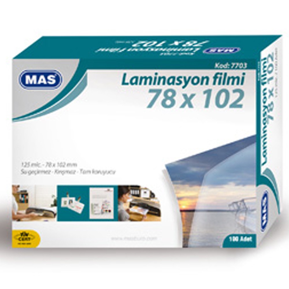 Mas Laminasyon Filmi Parlak 78x102 125 MİC 7703