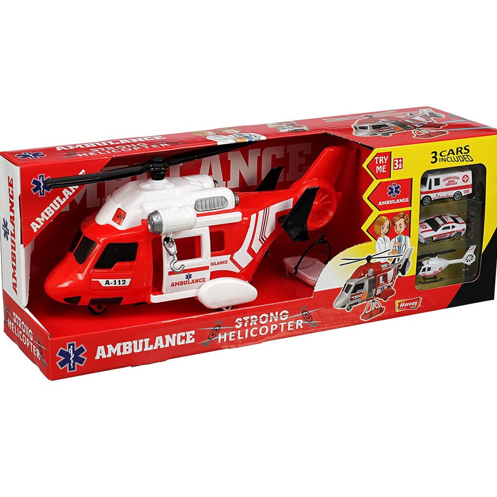 Heroes Toys Helikopter Ambulans Seti Arabalı