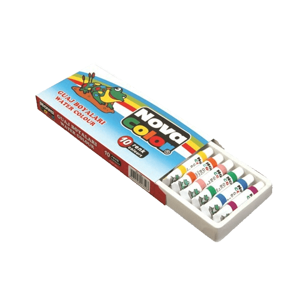 Nova Color Guaj Boya Tüp 10 Renk NC-102