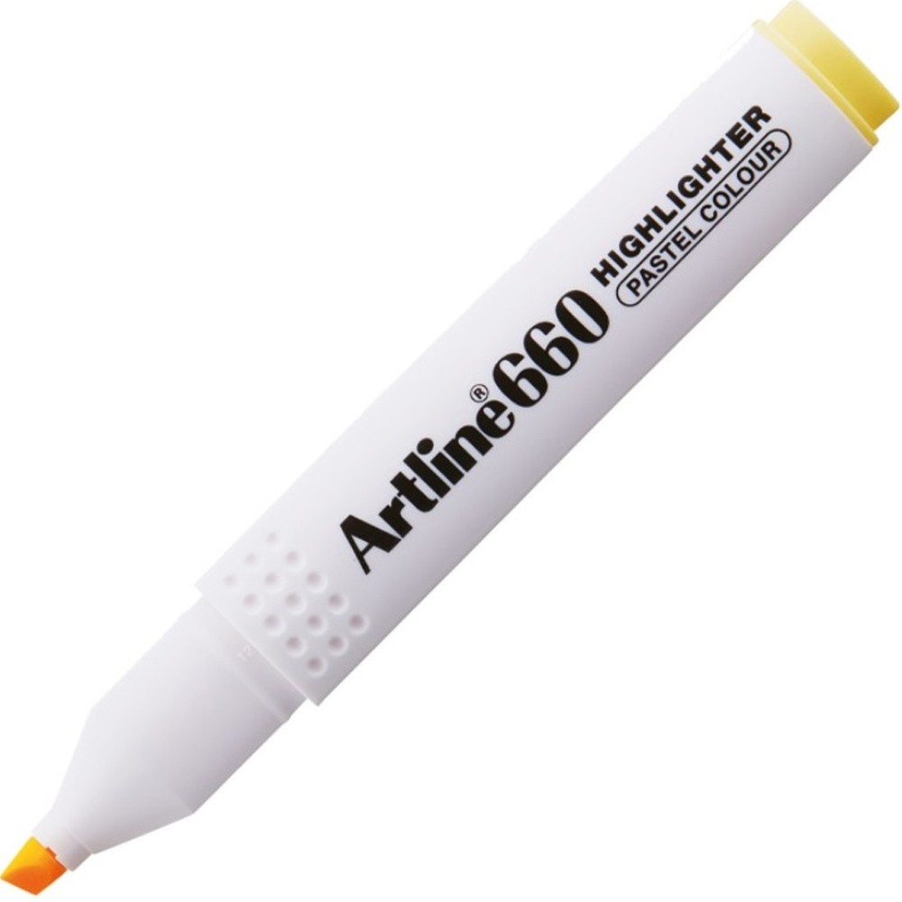 Artline Fosforlu Kalem Kesik Uç 1,0-4,0 MM Pastel Sarı EK-660N