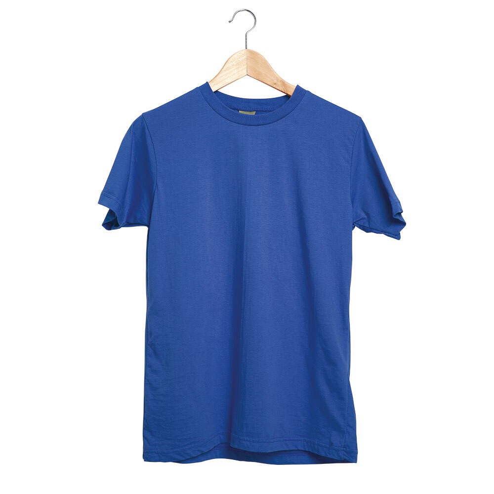 488726-XL GARDENYA SAKS MAVİ XL SIFIR YAKA TİŞÖRT