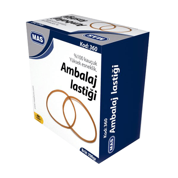 Mas Ambalaj Lastik Kutu %100 Kauçuk 200 GR 360