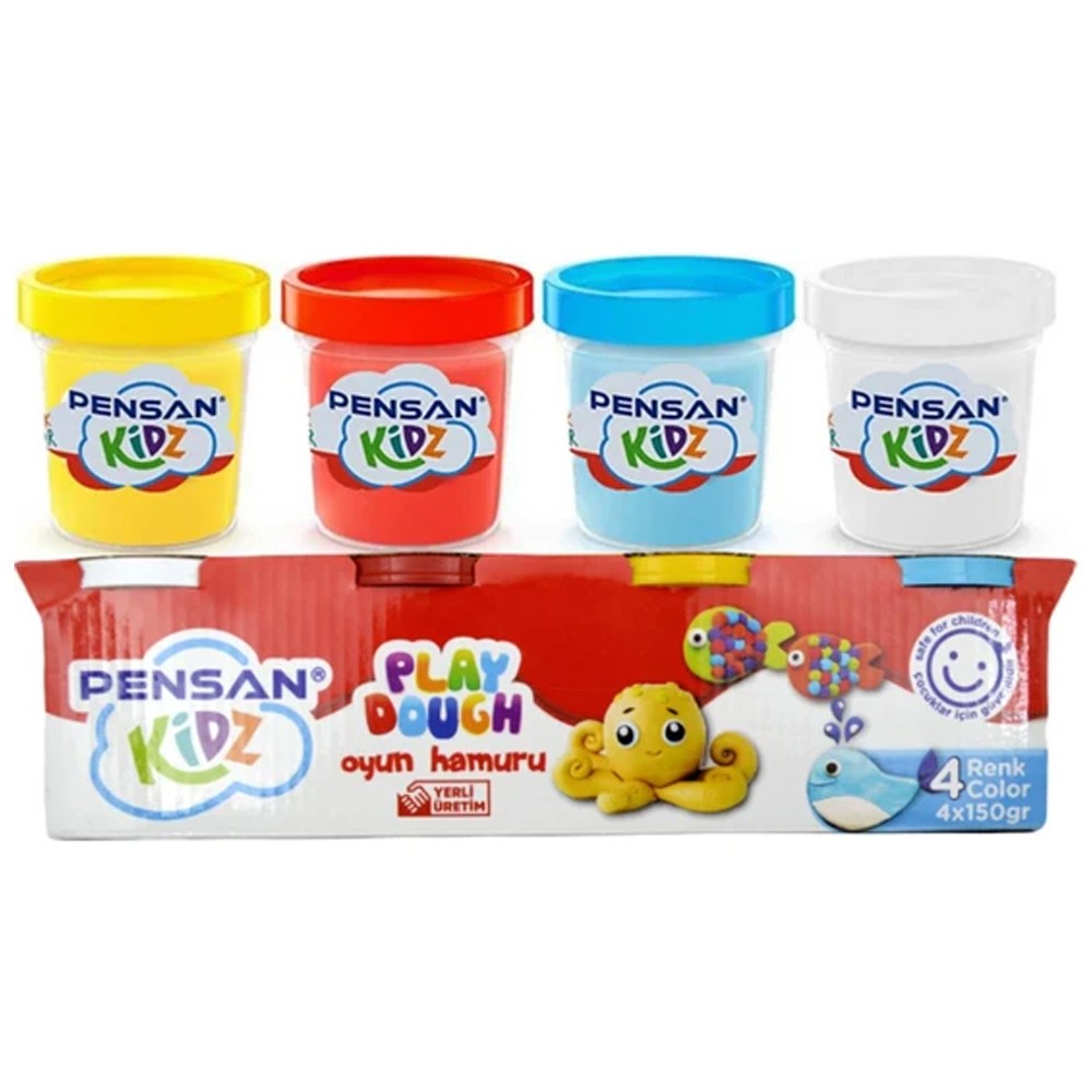 Pensan Kidz Oyun Hamuru Büyük Boy (4*150) Gr 4 Lü