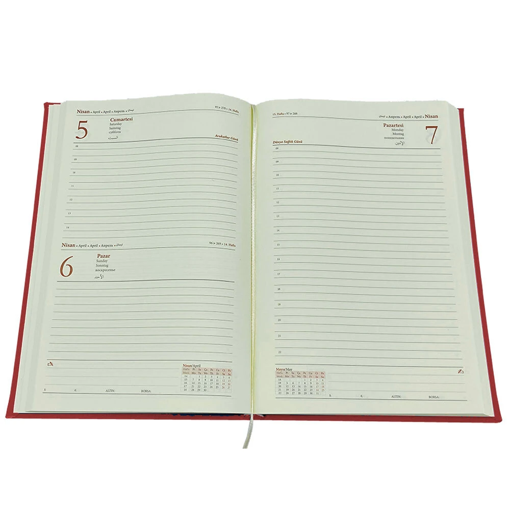 304704 ULUS KIRMIZI TARİHLİ AJANDA (17X24 CM)