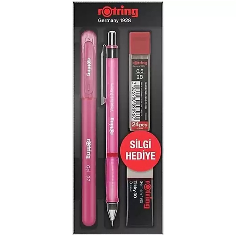 Rotring Visuclick+jel Okul Seti-0.5 MM Pembe