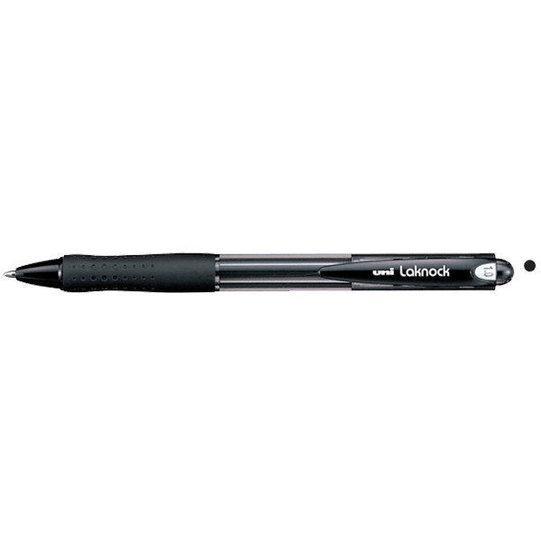 Uni-Ball Tükenmez Kalem Laknock Medium 1.0 MM Mekanik Bilye Uç Siyah SN-100