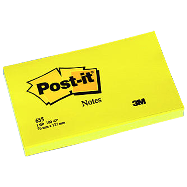 Post-it Yapışkanlı Not Kağıdı 100 YP 76x127 Sarı 655