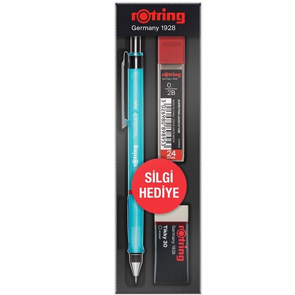 Rotring Okul Seti Visuclick+ Min Silgi 0,5 mm Mavi RO-VK05-MAVI