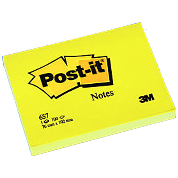 Post-it Yapışkanlı Not Kağıdı 100 YP 76x102 Sarı 657