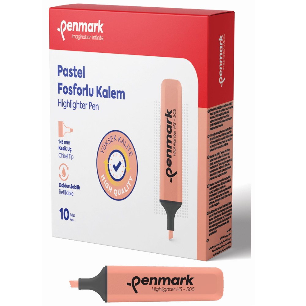 Penmark Fosforlu Kalem Pastel Yavruağzı HS-505 09