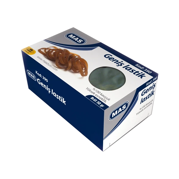 Mas Ambalaj Lastik Kutu Geniş 50 GR 390