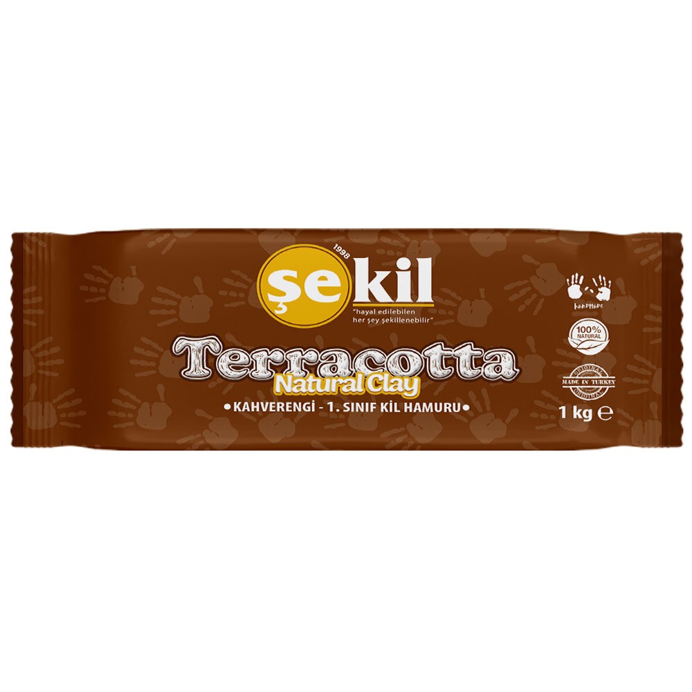 Şekil Seramik Hamuru Terracotta 1000 GR Kahverengi VK1000KHV