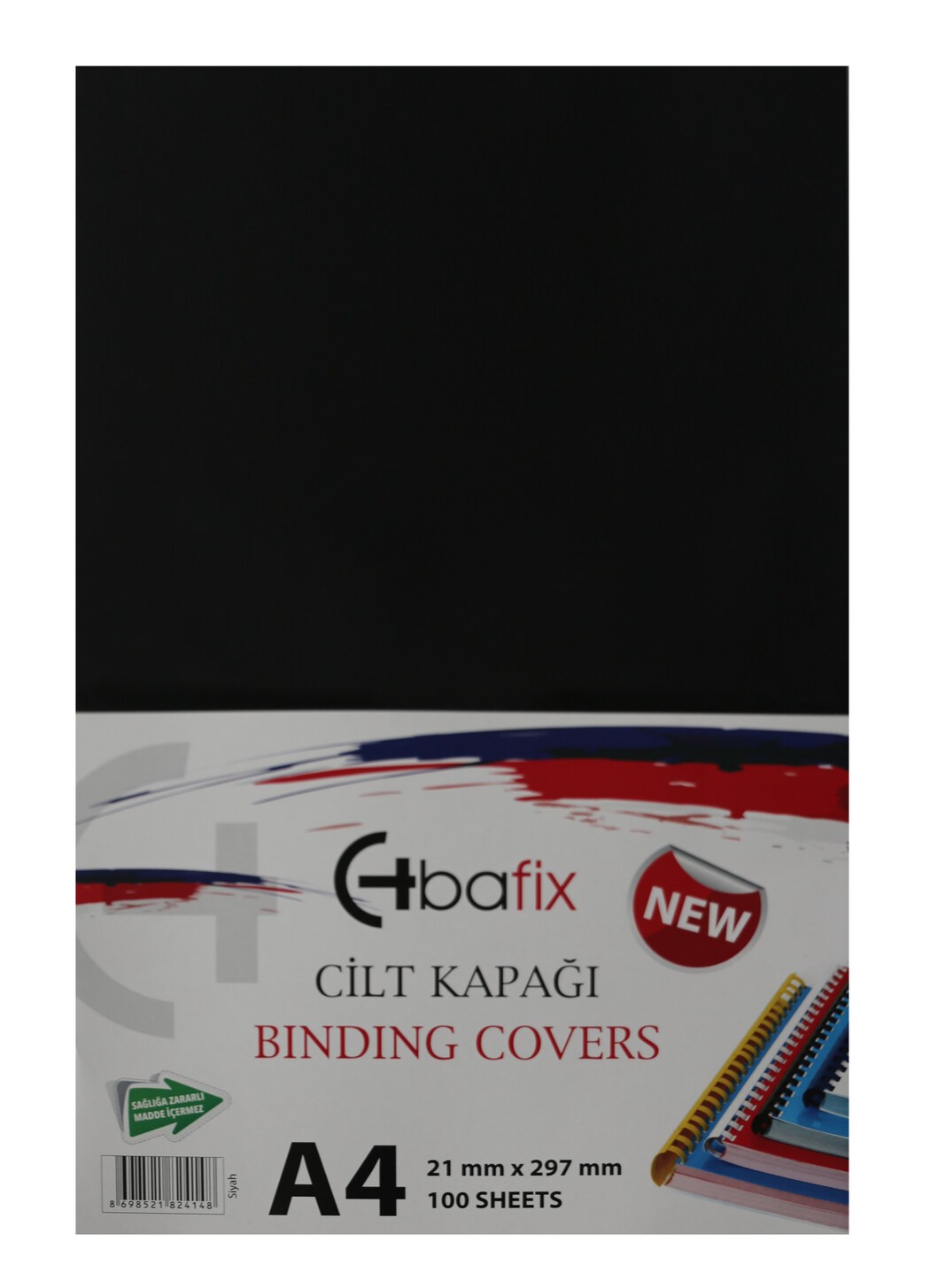 Bafix Cilt Kapağı Plastik Opak A4 160 MIC Siyah