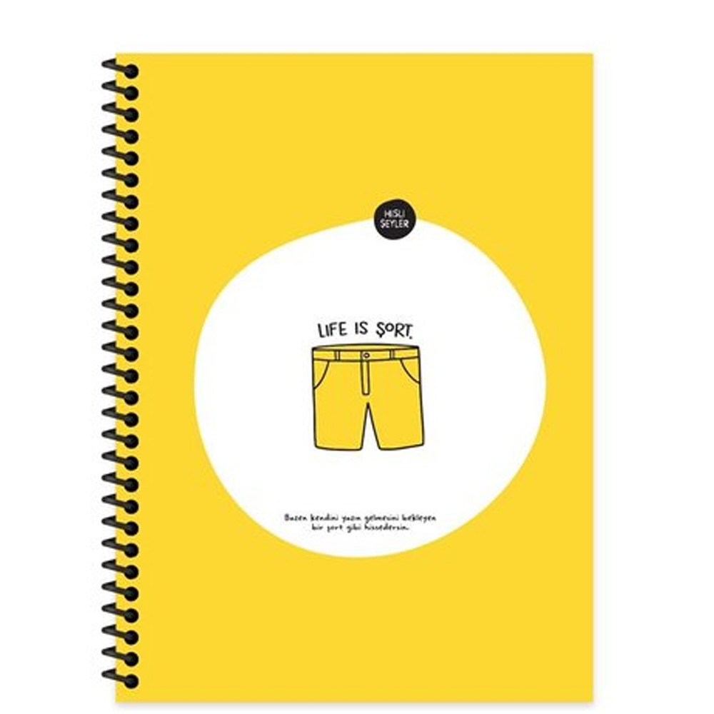 Hisli Şeyler Spr.Kar.Kapak Stickerli Defter 18,5x25 80 YP Kar.